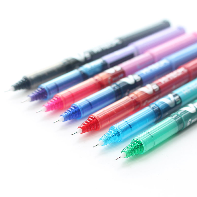 PILOT日本百乐水笔BX-V5中性笔学生用走珠水性笔 0.5mm彩色考试黑